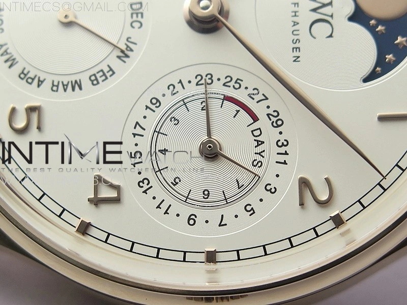 Portuguese IW503302 Real PR RG APSF 1:1 Best Edition White Dial On Brown Leather Strap A52610