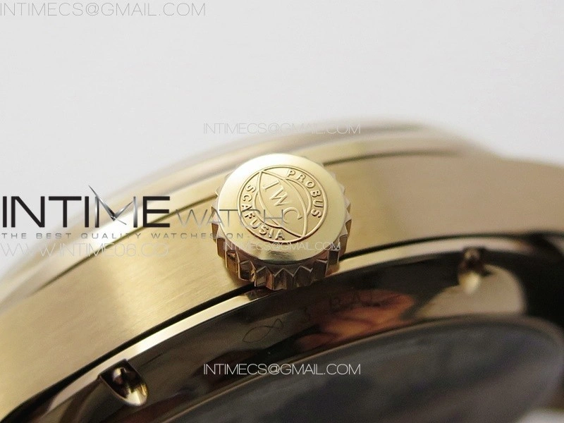 Portuguese IW503302 Real PR RG APSF 1:1 Best Edition White Dial On Brown Leather Strap A52610