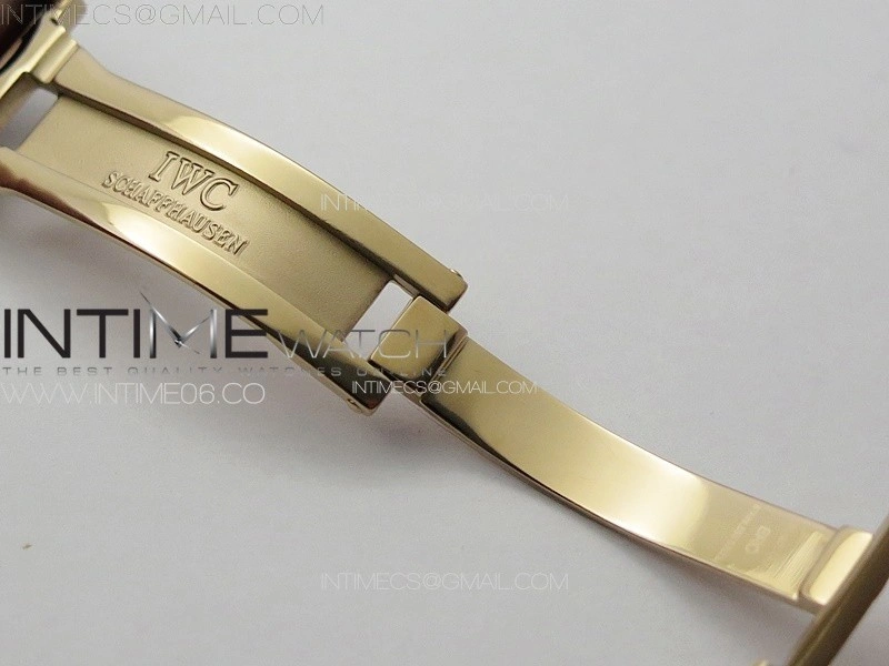 Portuguese IW503302 Real PR RG APSF 1:1 Best Edition White Dial On Brown Leather Strap A52610