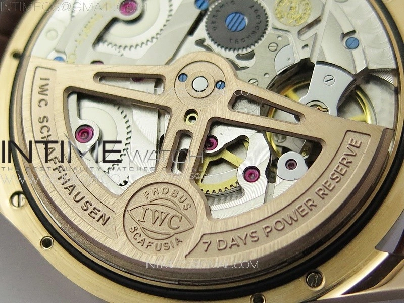 Portuguese IW503302 Real PR RG APSF 1:1 Best Edition White Dial On Brown Leather Strap A52610
