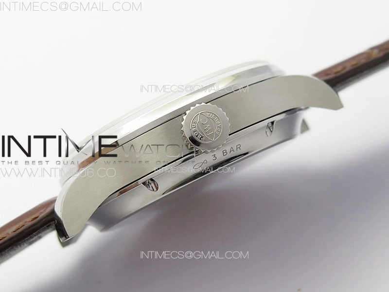 Portuguese IW503307 Real PR SS APSF 1:1 Best Edition White Dial On Brown Leather Strap A52610