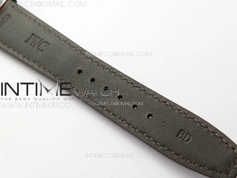 Portuguese IW503307 Real PR SS APSF 1:1 Best Edition White Dial On Brown Leather Strap A52610