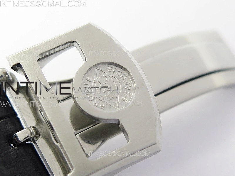 Portuguese IW503406 Real PR SS APSF 1:1 Best Edition White Dial On Black Leather Strap A52610