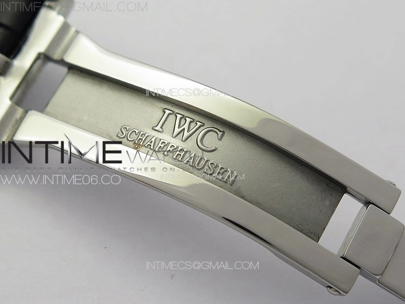 Portuguese IW503406 Real PR SS APSF 1:1 Best Edition White Dial On Black Leather Strap A52610