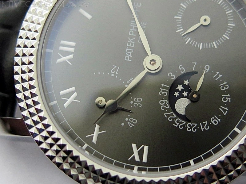Calatrava 5057 Cortina Watch 50th Anniversary SS 3EF Best Edition Gray Dial on Black Leather Strap A240