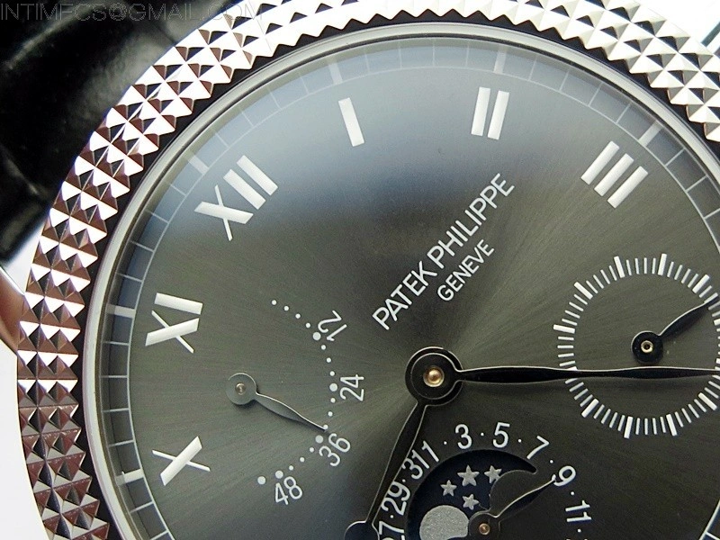 Calatrava 5057 Cortina Watch 50th Anniversary SS 3EF Best Edition Gray Dial on Black Leather Strap A240