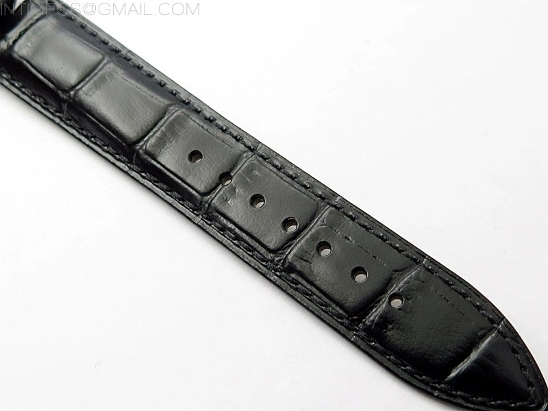 Calatrava 5057 Cortina Watch 50th Anniversary SS 3EF Best Edition Gray Dial on Black Leather Strap A240