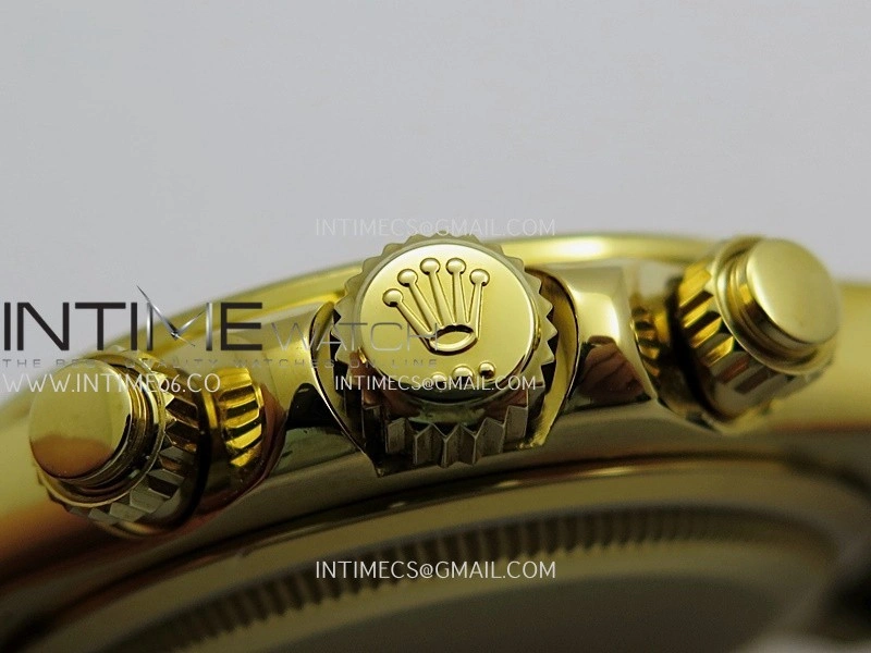 Daytona 126518 UFO Gain Weight 1:1 Best Edition Gold Dial Black Subdial On Oysterflex Rubber Strap UF4131