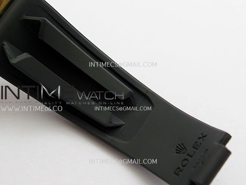 Daytona 126518 UFO Gain Weight 1:1 Best Edition Gold Dial Black Subdial On Oysterflex Rubber Strap UF4131