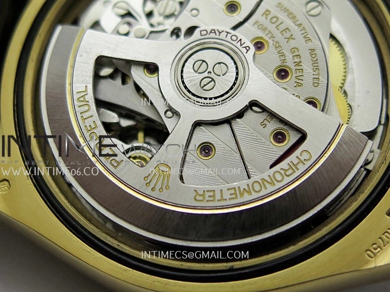 Daytona 126518 UFO Gain Weight 1:1 Best Edition Gold Dial Black Subdial On Oysterflex Rubber Strap UF4131