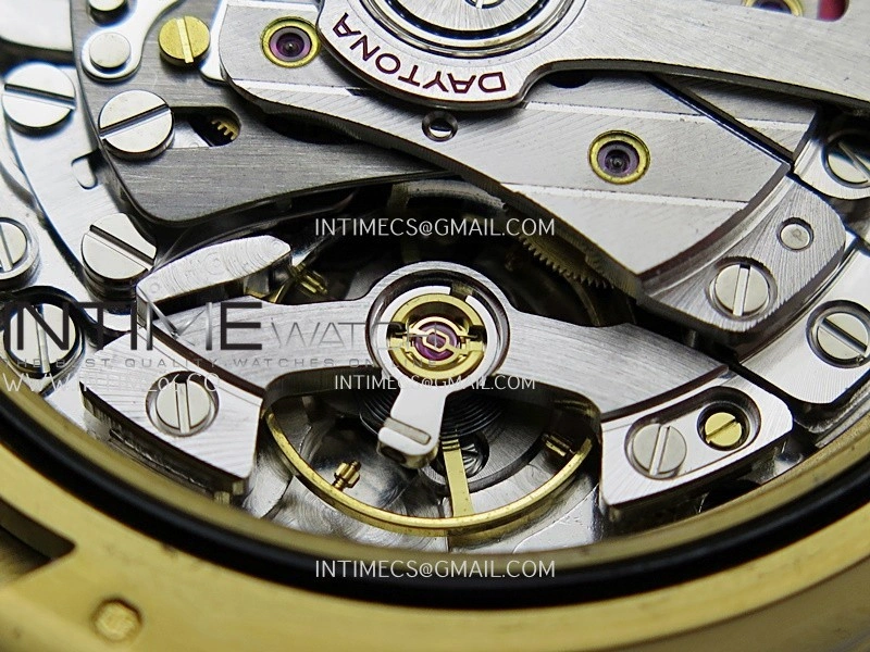 Daytona 126518 UFO Gain Weight 1:1 Best Edition Gold Dial Black Subdial On Oysterflex Rubber Strap UF4131