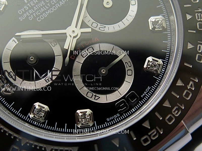 Daytona 116519 Gain Weight AF 1:1 Best Edition Black Dial Crystals Markers on Oysterflex Strap SH4130