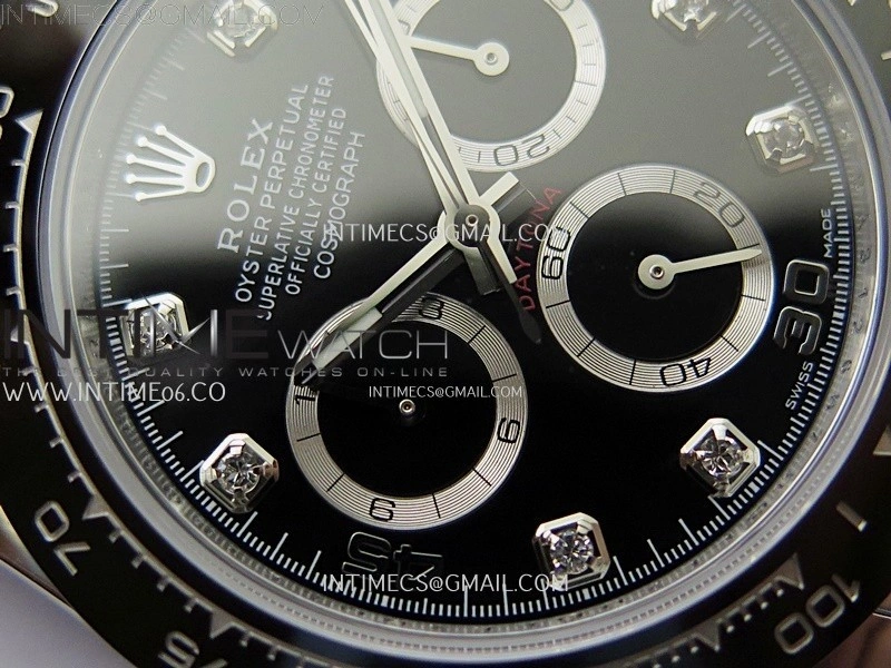 Daytona 116519 Gain Weight AF 1:1 Best Edition Black Dial Crystals Markers on Oysterflex Strap SH4130