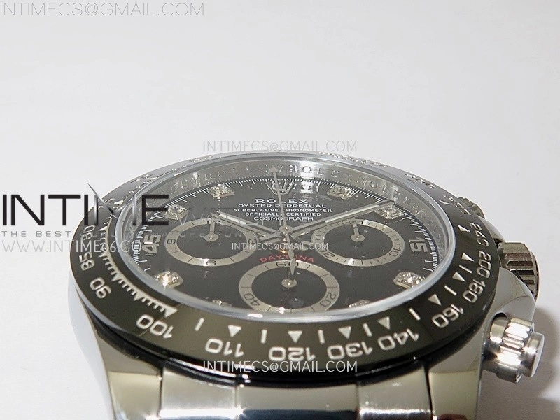 Daytona 116519 Gain Weight AF 1:1 Best Edition Black Dial Crystals Markers on Oysterflex Strap SH4130