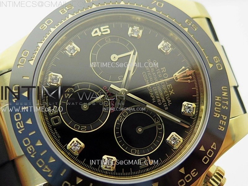 Daytona 116518 Gain Weight AF 1:1 Best Edition Black Dial Crystals Markers on Oysterflex Strap SH4130