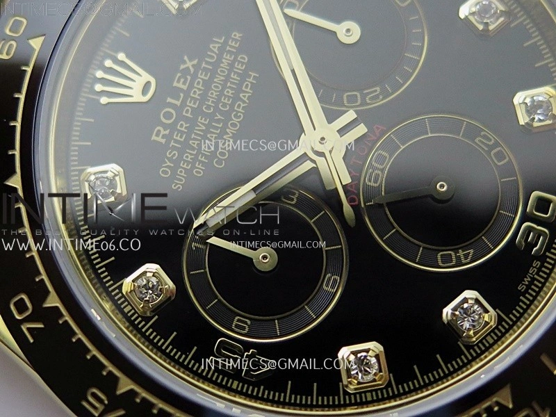 Daytona 116518 Gain Weight AF 1:1 Best Edition Black Dial Crystals Markers on Oysterflex Strap SH4130