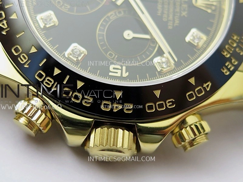 Daytona 116518 Gain Weight AF 1:1 Best Edition Black Dial Crystals Markers on Oysterflex Strap SH4130