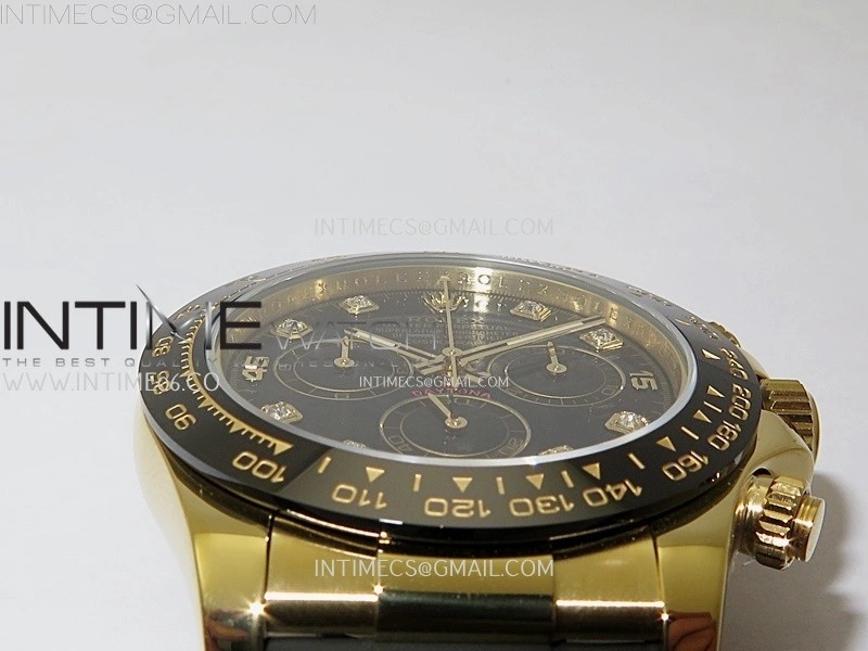 Daytona 116518 Gain Weight AF 1:1 Best Edition Black Dial Crystals Markers on Oysterflex Strap SH4130