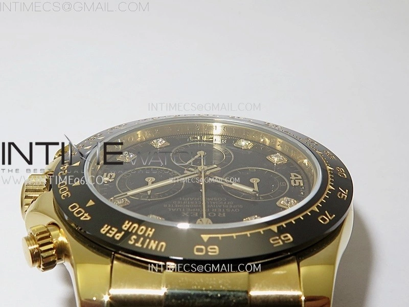 Daytona 116518 Gain Weight AF 1:1 Best Edition Black Dial Crystals Markers on Oysterflex Strap SH4130