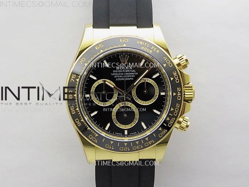Daytona 126518 Gain Weight APSF 1:1 Best Edition Black Dial Sticks Markers on Oysterflex Strap SH4131