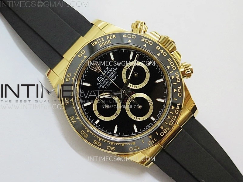 Daytona 126518 Gain Weight APSF 1:1 Best Edition Black Dial Sticks Markers on Oysterflex Strap SH4131