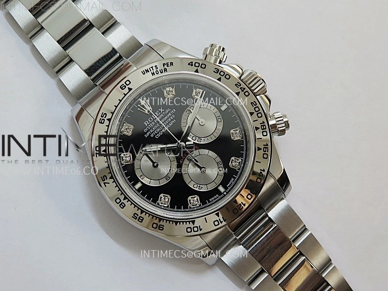 Daytona 126505 Gain Weight QF 1:1 Best Edition Bright Black Dial Silver Subdial on Bracelet SH4131 V6