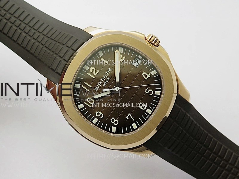 Aquanaut 5167 Gain Weight RG DDF 1:1 Best Edition Brown Dial On Brown Rubber Strap Super Clone DD330