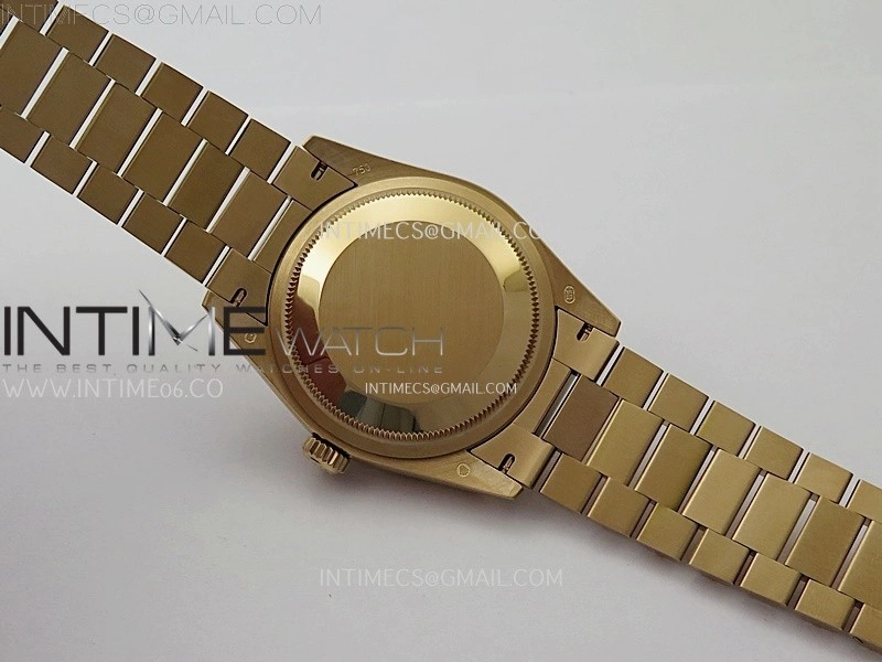 Day Date 128235 Gain Weight RG QF 1:1 Best Edition Brown Dial Diamond Markers on RG President Bracelet