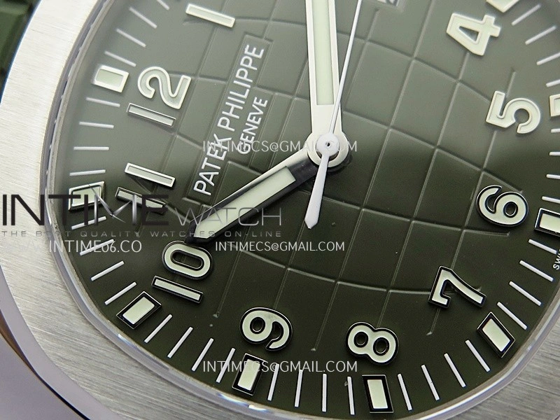 Aquanaut 5168G 42mm Gain Weight SS DDF 1:1 Best Edition Green Dial On Green Rubber Strap Super Clone DD330