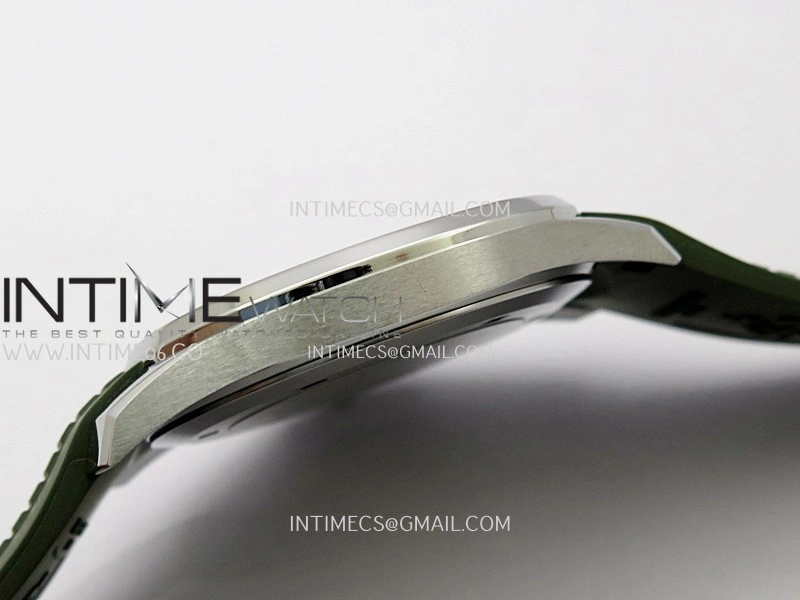 Aquanaut 5168G 42mm Gain Weight SS DDF 1:1 Best Edition Green Dial On Green Rubber Strap Super Clone DD330