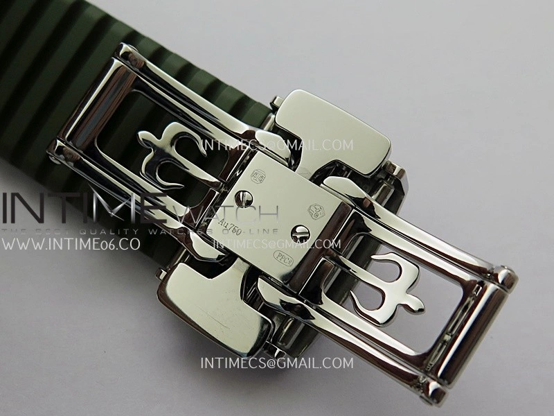 Aquanaut 5168G 42mm Gain Weight SS DDF 1:1 Best Edition Green Dial On Green Rubber Strap Super Clone DD330