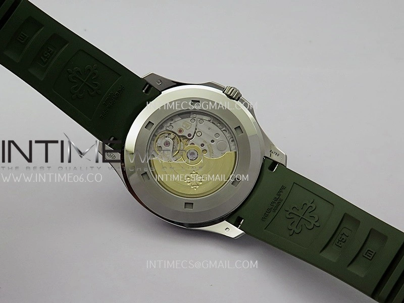 Aquanaut 5168G 42mm Gain Weight SS DDF 1:1 Best Edition Green Dial On Green Rubber Strap Super Clone DD330
