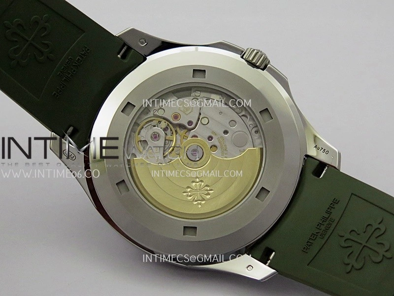 Aquanaut 5168G 42mm Gain Weight SS DDF 1:1 Best Edition Green Dial On Green Rubber Strap Super Clone DD330