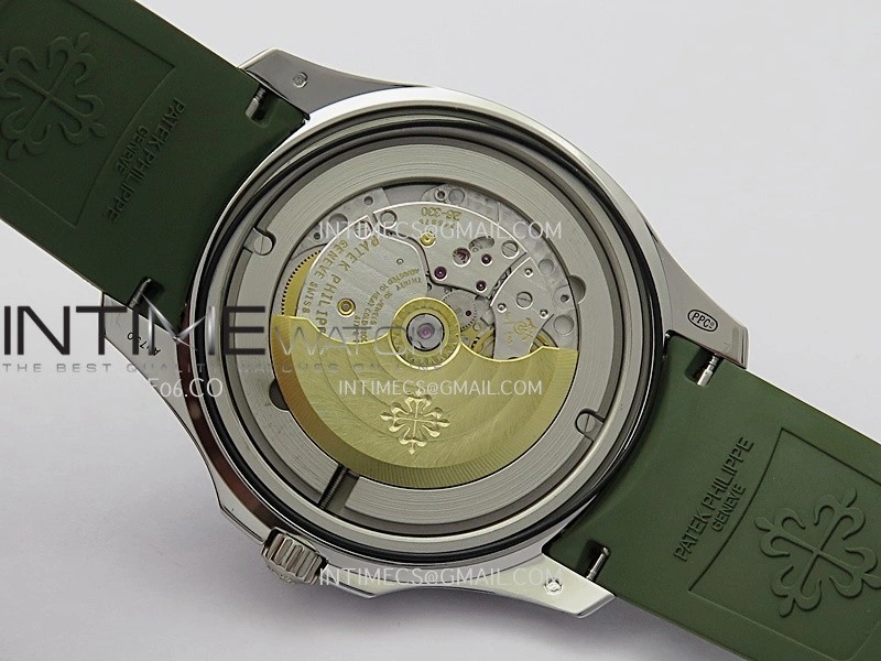 Aquanaut 5168G 42mm Gain Weight SS DDF 1:1 Best Edition Green Dial On Green Rubber Strap Super Clone DD330