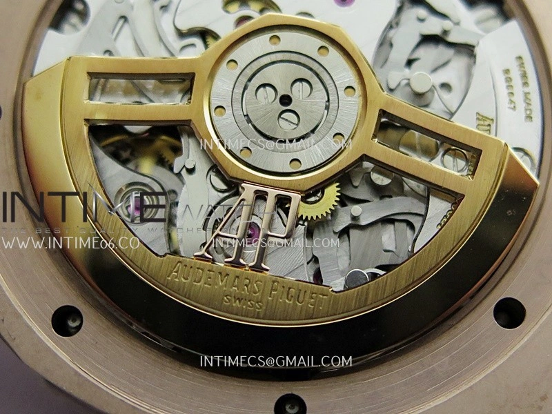 Royal Oak Chrono 26240 RG Gain Weight V2 DDF 1:1 Best Edition Blue Dial On Blue Leather Strap Super Clone DD4401