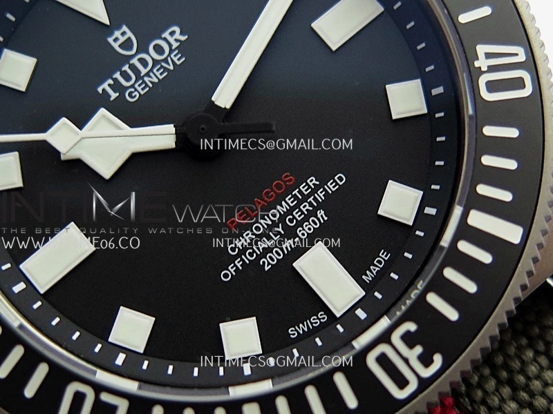 Pelagos FXD Black Ceramic Bezel Ti B12 1:1 V4 Best Edition Black Dial On Green Nylon Strap