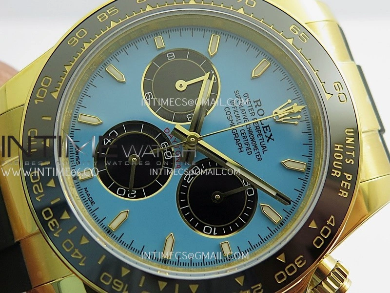 Daytona 126518 UFO Gain Weight YG 1:1 Best Edition Tiffany Turquoise Blue Dial On Oysterflex Rubber Strap UF4131