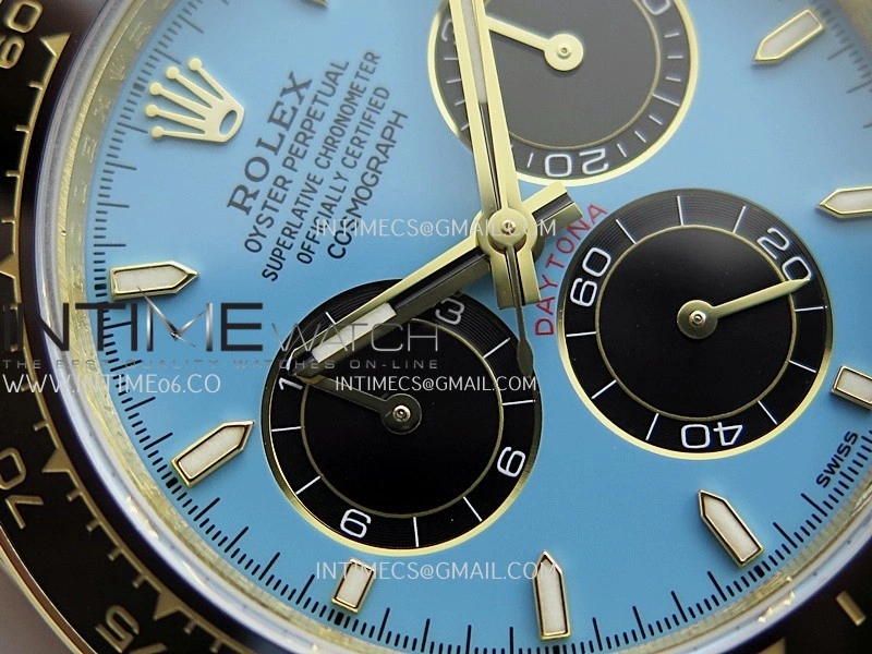 Daytona 126518 UFO Gain Weight YG 1:1 Best Edition Tiffany Turquoise Blue Dial On Oysterflex Rubber Strap UF4131