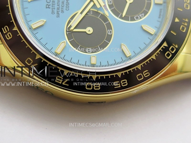 Daytona 126518 UFO Gain Weight YG 1:1 Best Edition Tiffany Turquoise Blue Dial On Oysterflex Rubber Strap UF4131