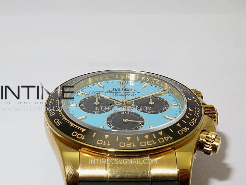 Daytona 126518 UFO Gain Weight YG 1:1 Best Edition Tiffany Turquoise Blue Dial On Oysterflex Rubber Strap UF4131