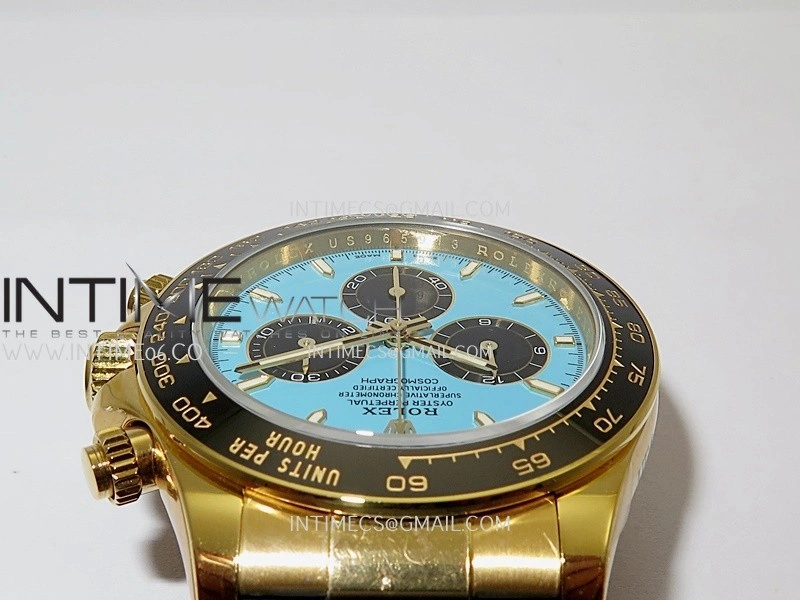 Daytona 126518 UFO Gain Weight YG 1:1 Best Edition Tiffany Turquoise Blue Dial On Oysterflex Rubber Strap UF4131