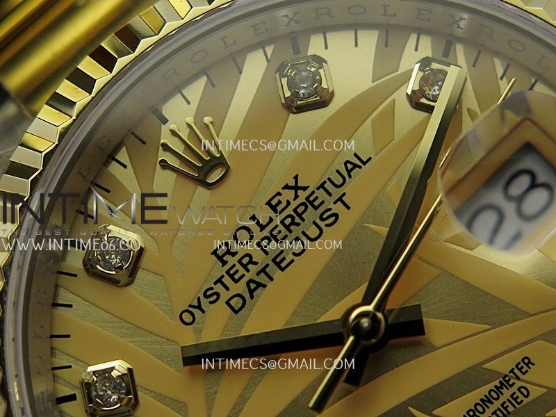 DateJust 126233 36mm 904L SS YG AR+F 1:1 Best Edition Gold Leaves Dial Diamond Marker On Oyster Bracelet DD3235