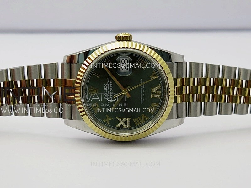 DateJust 126233 36mm 904L SS YG AR+F 1:1 Best Edition Gray Dial Roman Diamond Marker On Jubilee Bracelet DD3235