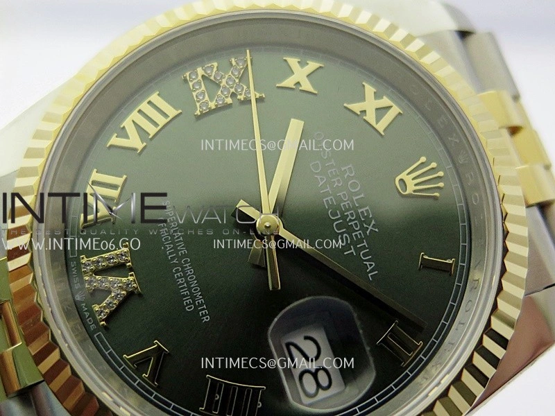 DateJust 126233 36mm 904L SS YG AR+F 1:1 Best Edition Gray Dial Roman Diamond Marker On Jubilee Bracelet DD3235