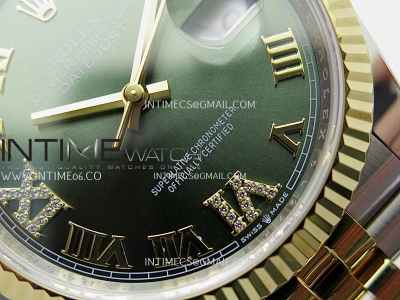 DateJust 126233 36mm 904L SS YG AR+F 1:1 Best Edition Gray Dial Roman Diamond Marker On Jubilee Bracelet DD3235