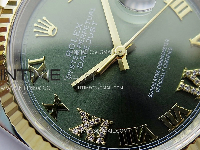 DateJust 126233 36mm 904L SS YG AR+F 1:1 Best Edition Gray Dial Roman Diamond Marker On Jubilee Bracelet DD3235