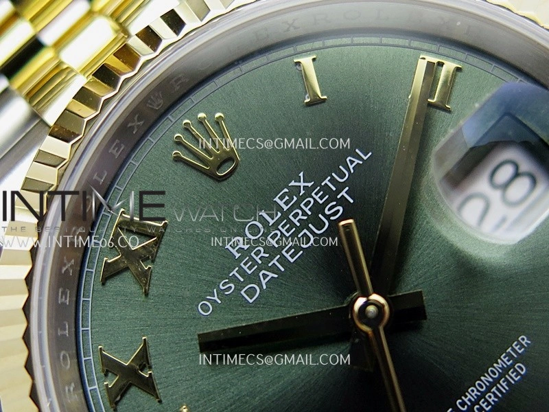DateJust 126233 36mm 904L SS YG AR+F 1:1 Best Edition Gray Dial Roman Diamond Marker On Jubilee Bracelet DD3235