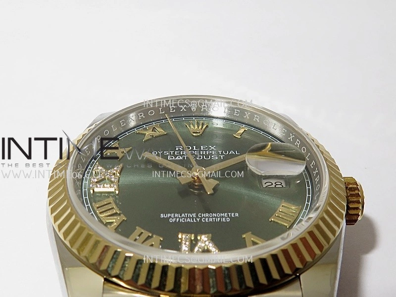 DateJust 126233 36mm 904L SS YG AR+F 1:1 Best Edition Gray Dial Roman Diamond Marker On Jubilee Bracelet DD3235