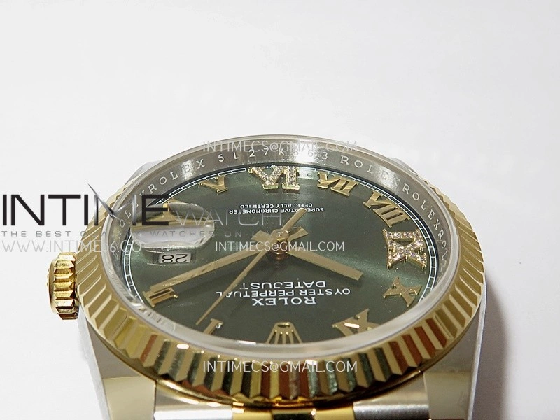 DateJust 126233 36mm 904L SS YG AR+F 1:1 Best Edition Gray Dial Roman Diamond Marker On Jubilee Bracelet DD3235