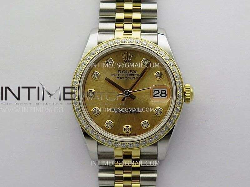 DateJust 31mm 904L SS YG AR+F Best Edition Gold Dial Diamond Marker On 904L SS YG Jubilee Bracelet A2236